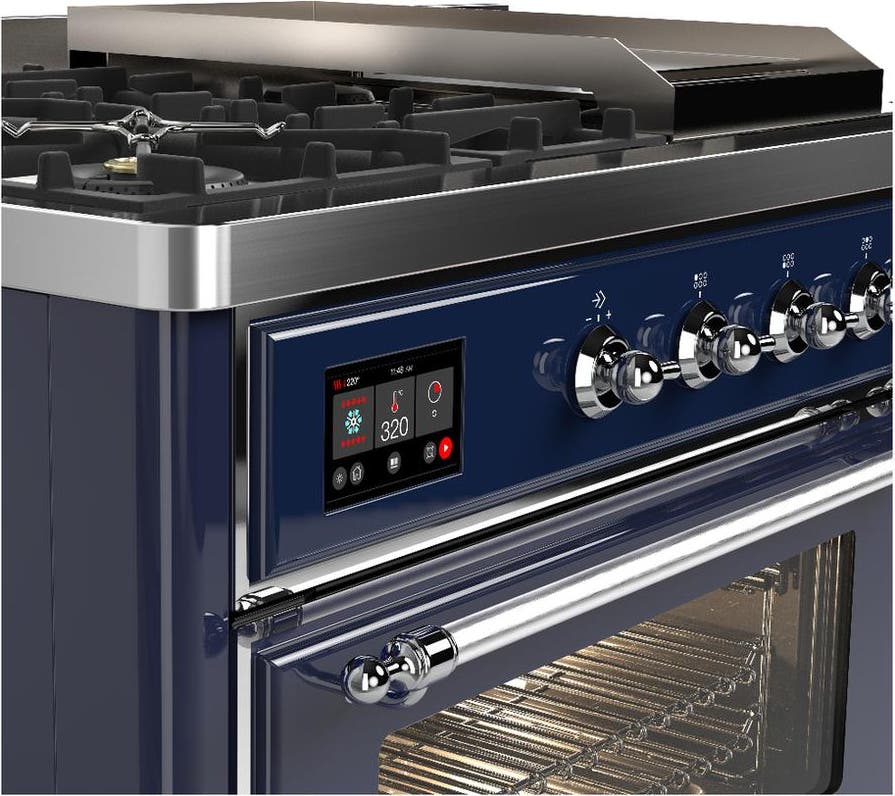 Ilve UM48FSNR3MBCLP Midnight Blue With Chrome Trim, Liquid Propane