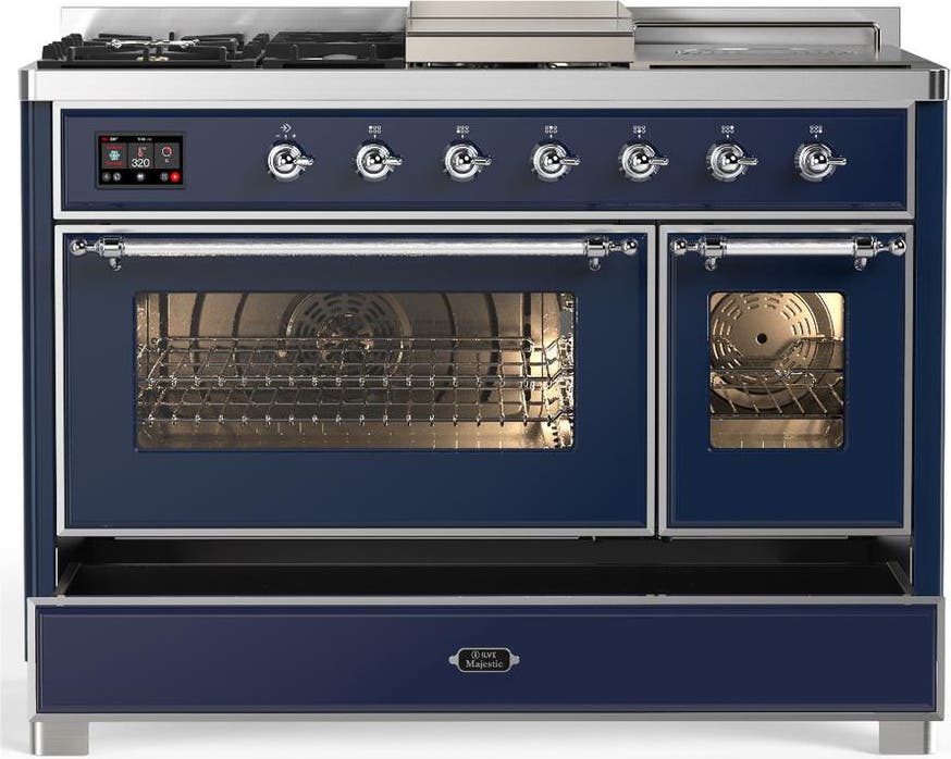 Ilve UM48FSNR3MBC Midnight Blue With Chrome Trim, Natural Gas
