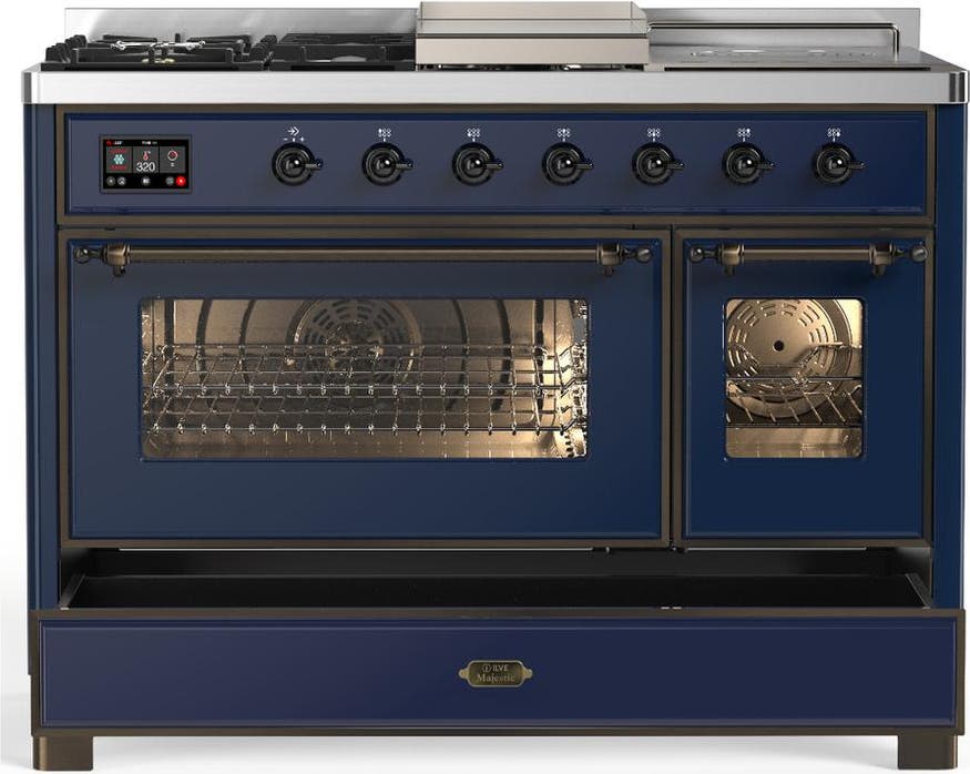 Ilve UM48FSNR3MBBLP Midnight Blue With Burnished Trim, Liquid Propane