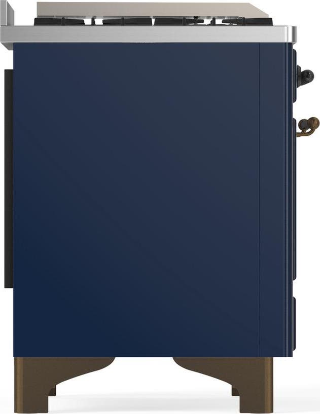 Ilve UM48FSNR3MBB Midnight Blue With Burnished Trim, Natural Gas