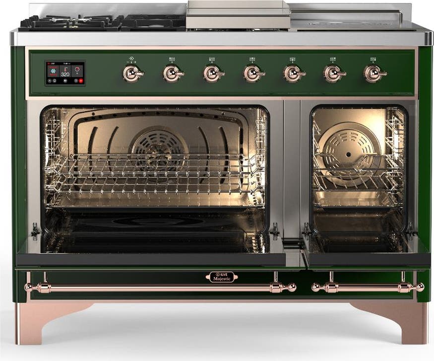 Ilve UM48FSNR3EGPLP Emerald Green With Copper Trim, Liquid Propane