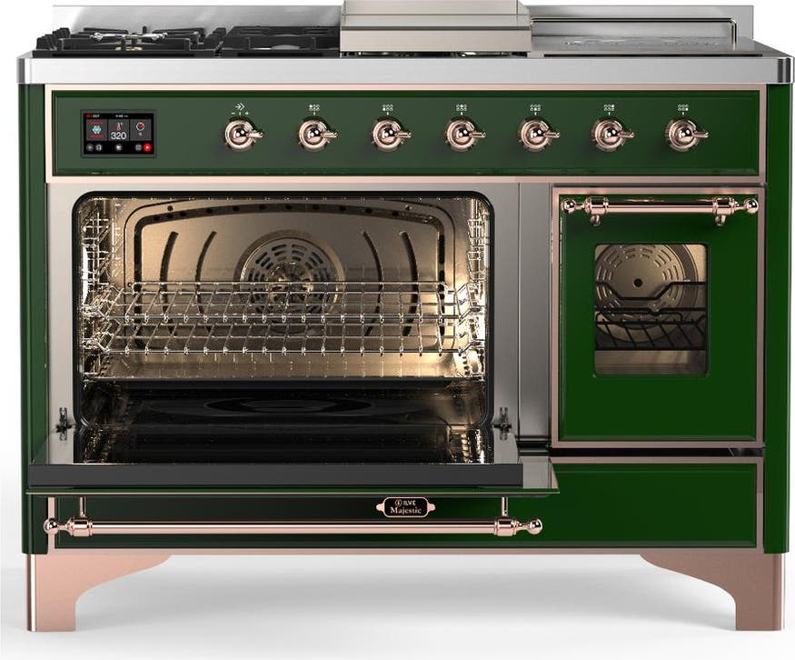 Ilve UM48FSNR3EGP Emerald Green With Copper Trim, Natural Gas