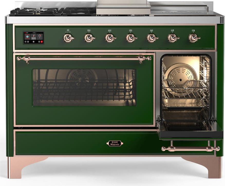 Ilve UM48FSNR3EGP Emerald Green With Copper Trim, Natural Gas
