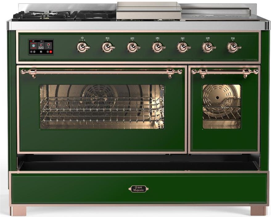Ilve UM48FSNR3EGP Emerald Green With Copper Trim, Natural Gas