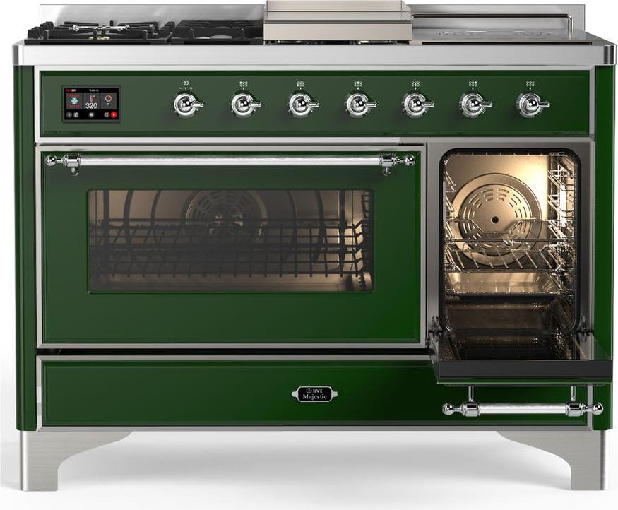 Ilve UM48FSNR3EGCLP Emerald Green With Chrome Trim, Liquid Propane