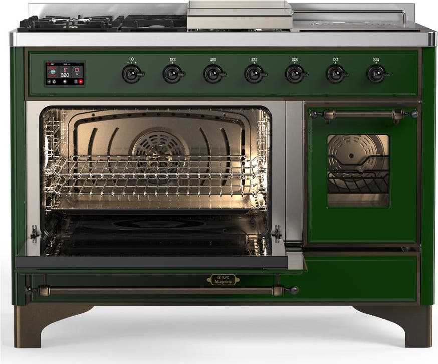 Ilve UM48FSNR3EGB Emerald Green With Burnished Trim, Natural Gas