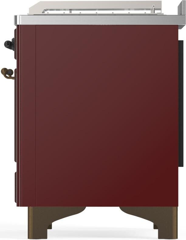 Ilve UM48FSNR3BUBLP Burgundy With Burnished Trim, Liquid Propane