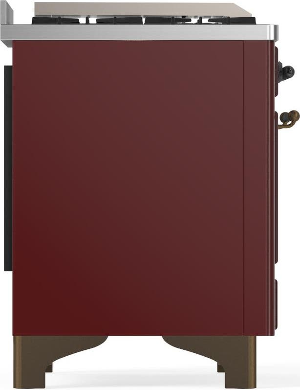 Ilve UM48FSNR3BUB Burgundy With Burnished Trim, Natural Gas