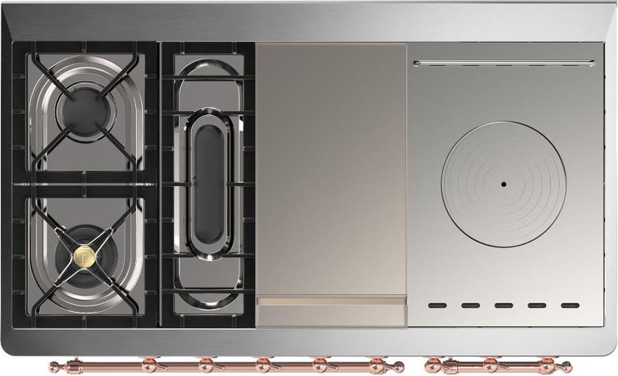 Ilve UM48FSNR3BKPLP Glossy Black With Copper Trim, Liquid Propane
