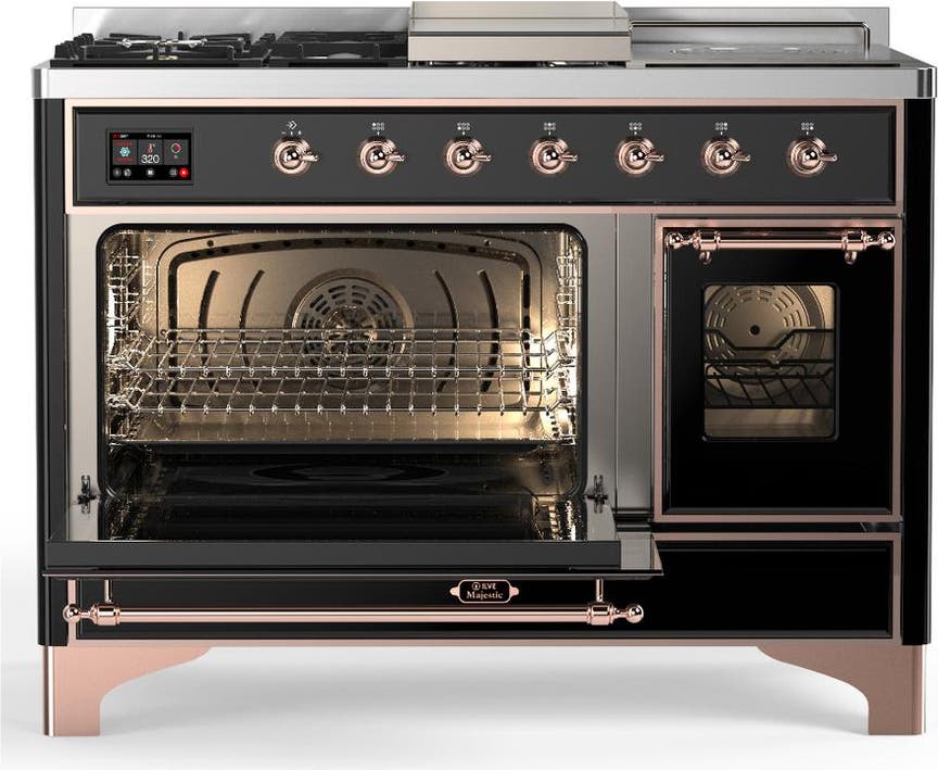 Ilve UM48FSNR3BKP Glossy Black With Copper Trim, Natural Gas