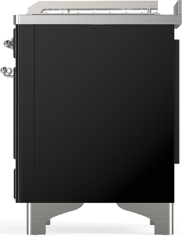 Ilve UM48FSNR3BKCLP Glossy Black With Chrome Trim, Liquid Propane