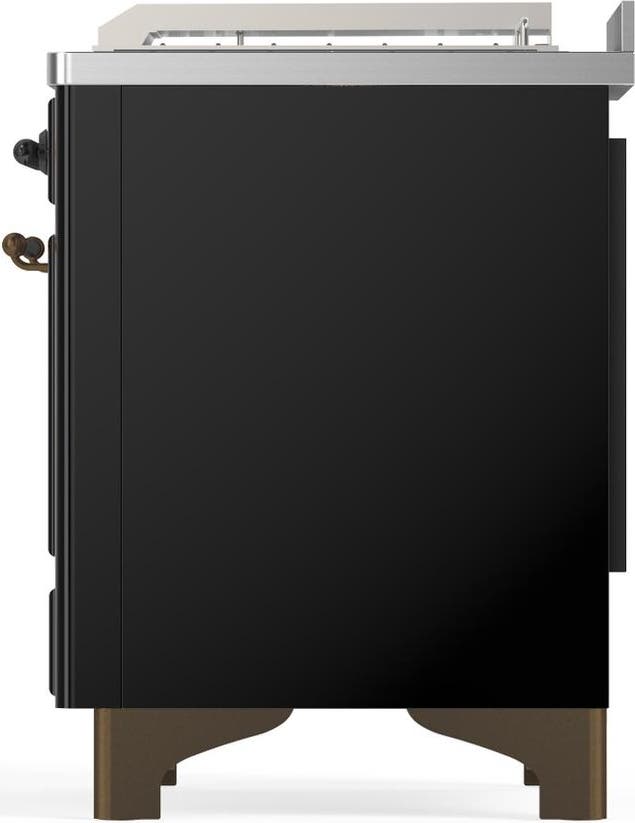Ilve UM48FSNR3BKB Glossy Black With Burnished Trim, Natural Gas