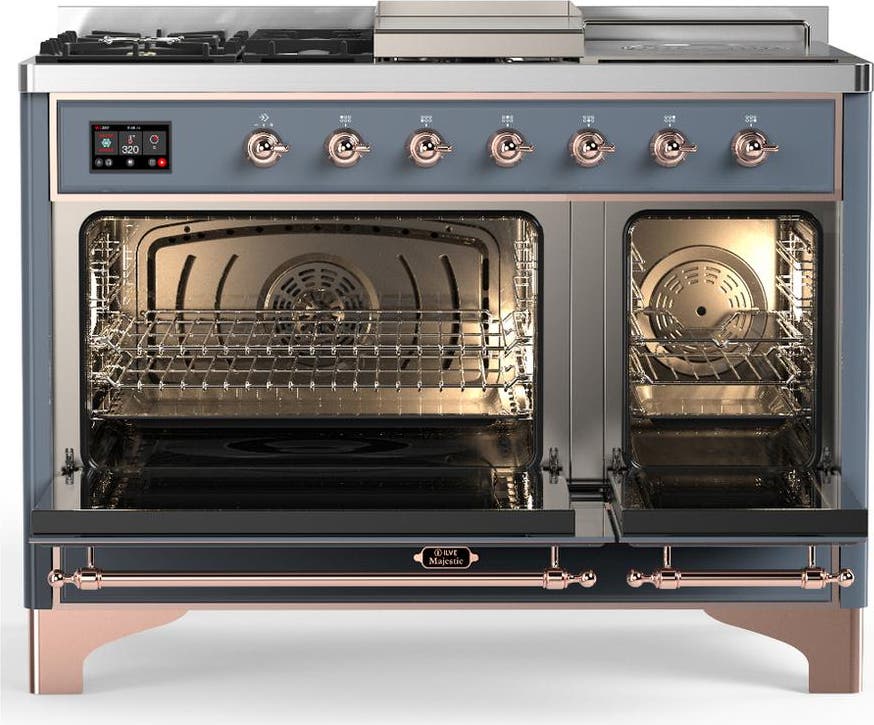 Ilve UM48FSNR3BGPLP Blue Grey With Copper Trim, Liquid Propane