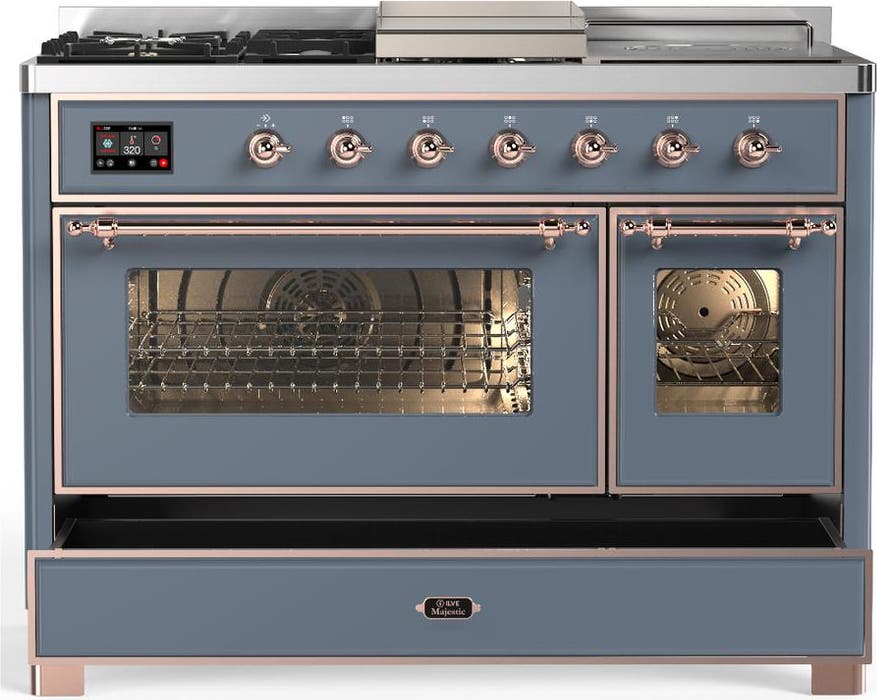 Ilve UM48FSNR3BGPLP Blue Grey With Copper Trim, Liquid Propane