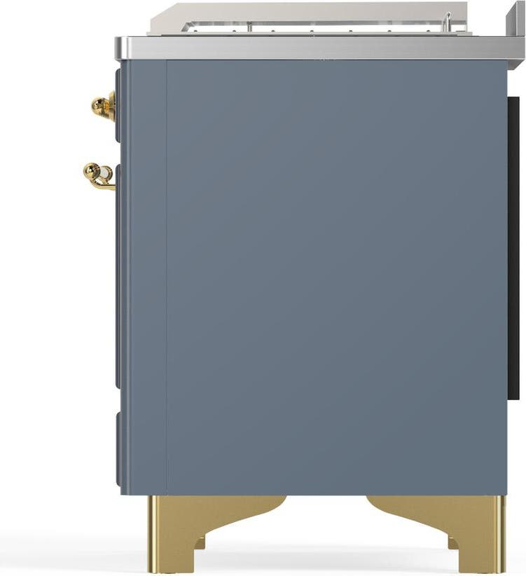 Ilve UM48FSNR3BGGLP Blue Grey With Brass Trim, Liquid Propane