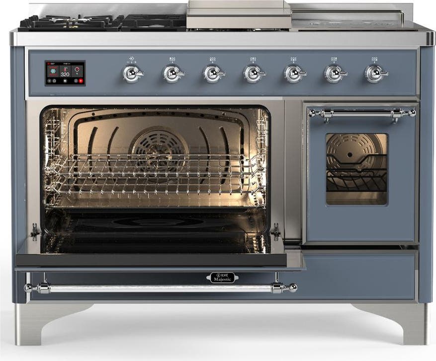 Ilve UM48FSNR3BGC Blue Grey With Chrome Trim, Natural Gas