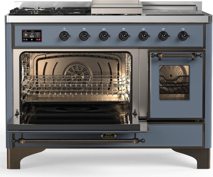 Ilve UM48FSNR3BGBLP Blue Grey With Burnished Trim, Liquid Propane