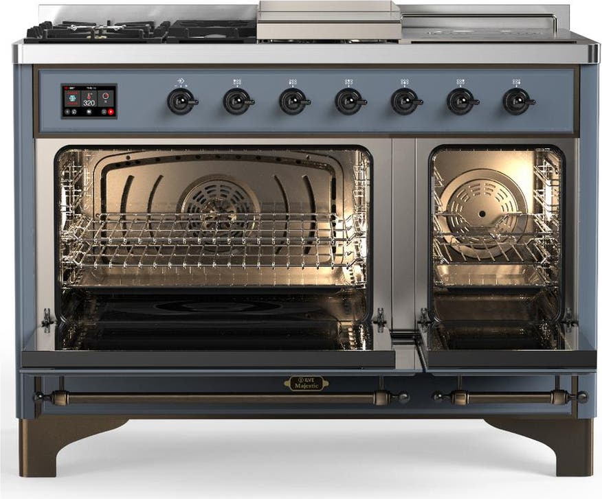 Ilve UM48FSNR3BGB Blue Grey With Burnished Trim, Natural Gas