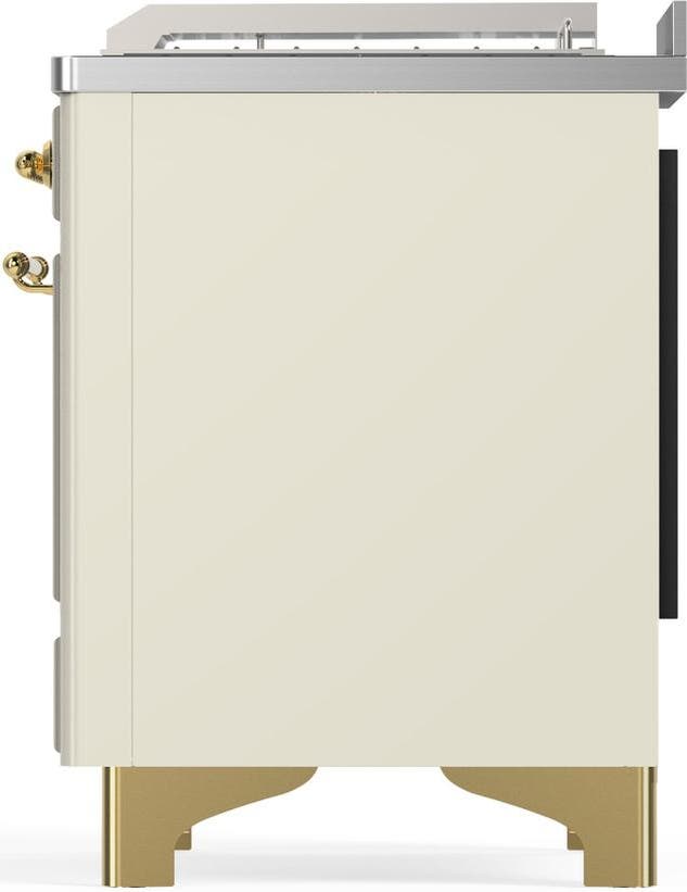 Ilve UM48FSNR3AWGLP Antique White With Brass Trim, Liquid Propane