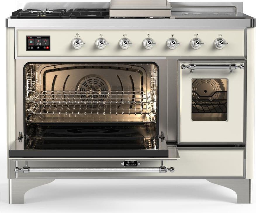Ilve UM48FSNR3AWCLP Antique White With Chrome Trim, Liquid Propane