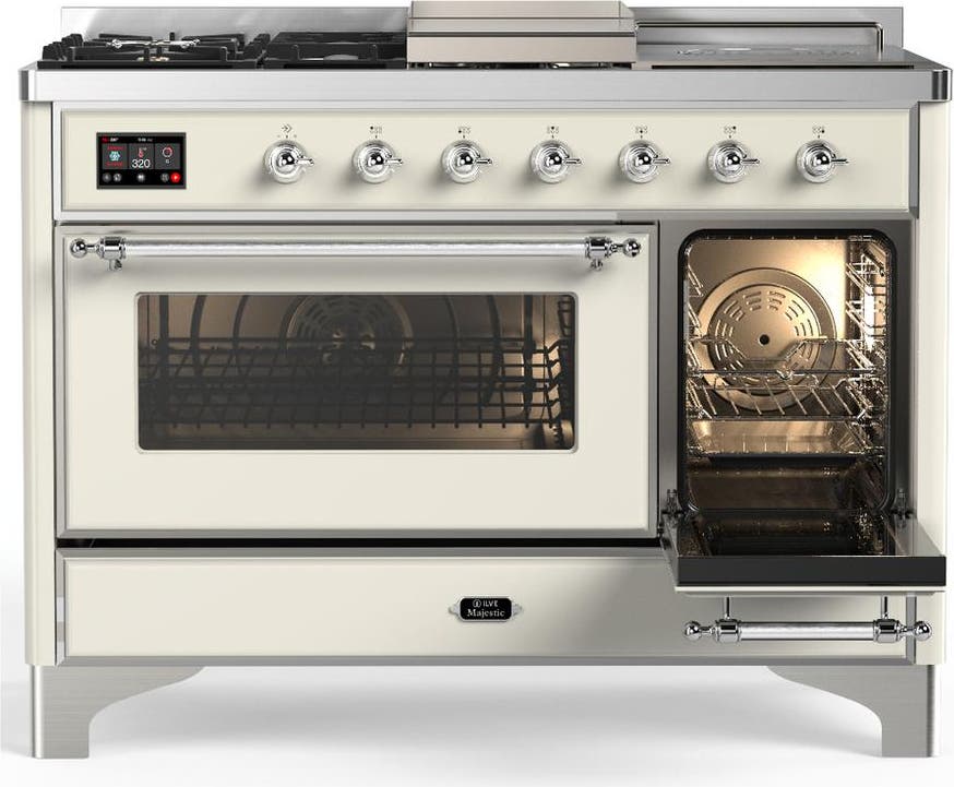 Ilve UM48FSNR3AWCLP Antique White With Chrome Trim, Liquid Propane