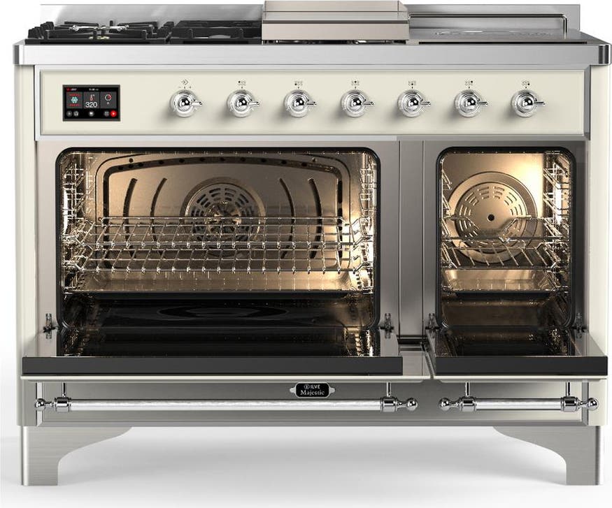 Ilve UM48FSNR3AWC Antique White With Chrome Trim, Natural Gas
