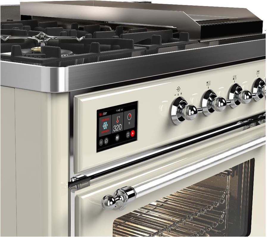 Ilve UM48FSNR3AWC Antique White With Chrome Trim, Natural Gas