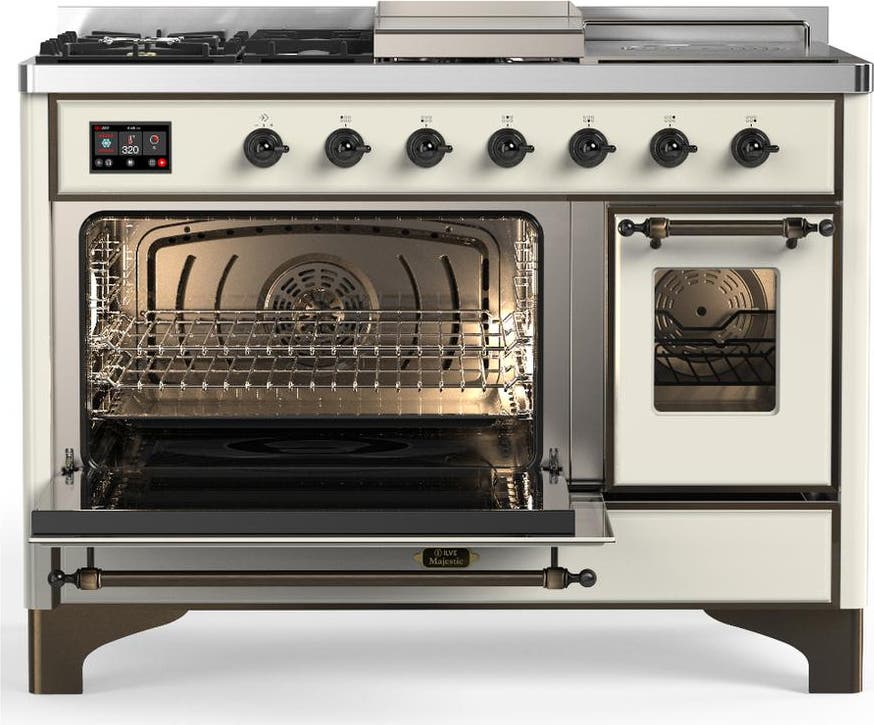 Ilve UM48FSNR3AWB Antique White With Burnished Trim, Natural Gas