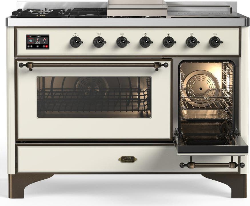 Ilve UM48FSNR3AWB Antique White With Burnished Trim, Natural Gas
