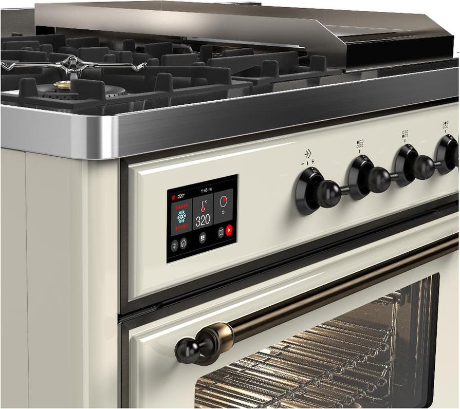 Ilve UM48FSNR3AWB Antique White With Burnished Trim, Natural Gas