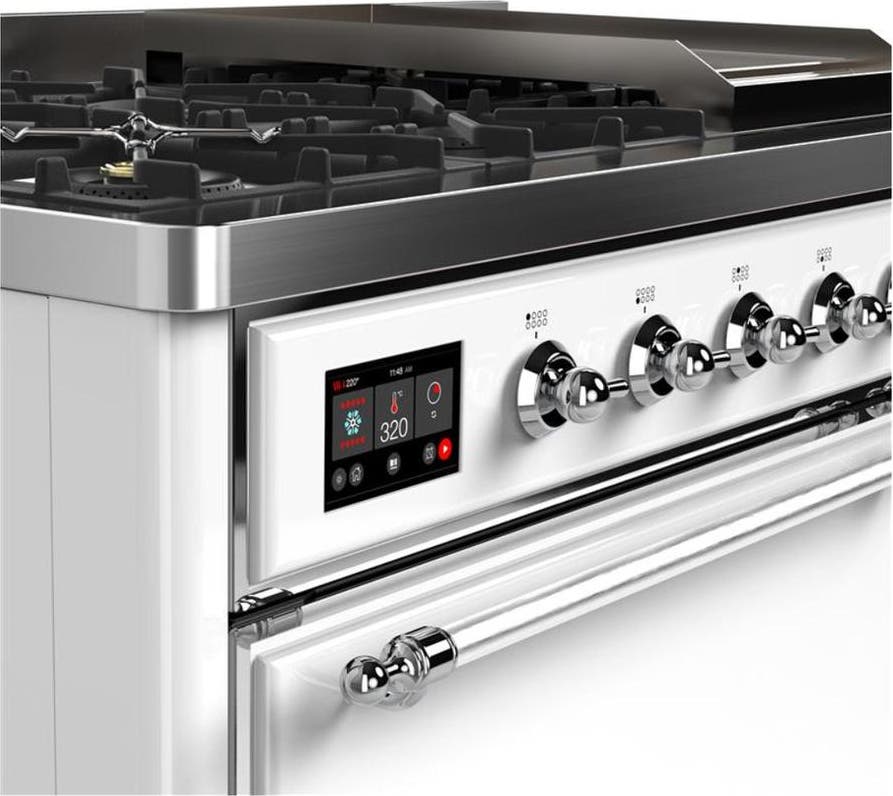 Ilve UM48FQNR3WHC White With Chrome Trim, Natural Gas