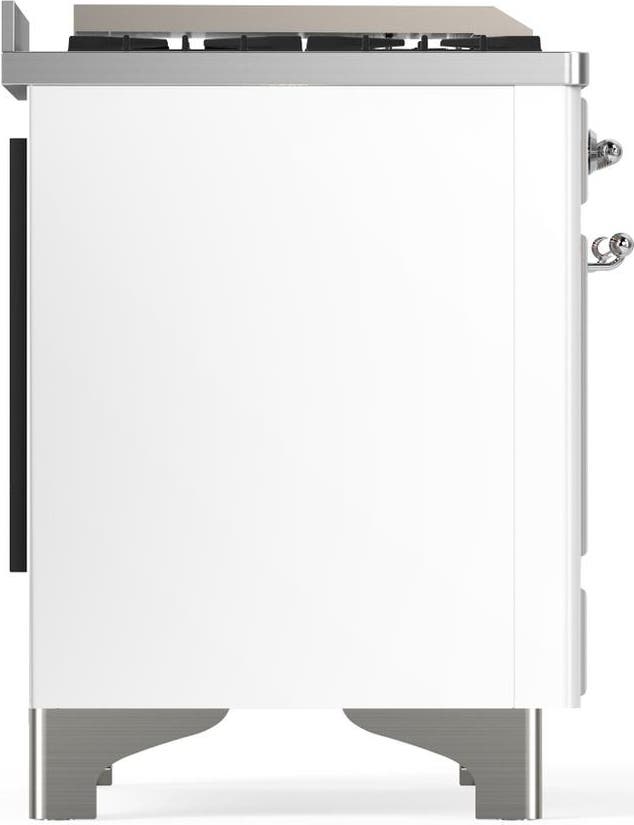 Ilve UM48FQNR3WHC White With Chrome Trim, Natural Gas