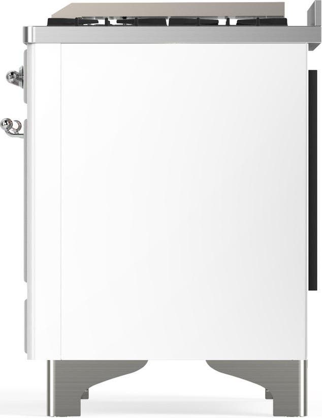 Ilve UM48FQNR3WHC White With Chrome Trim, Natural Gas
