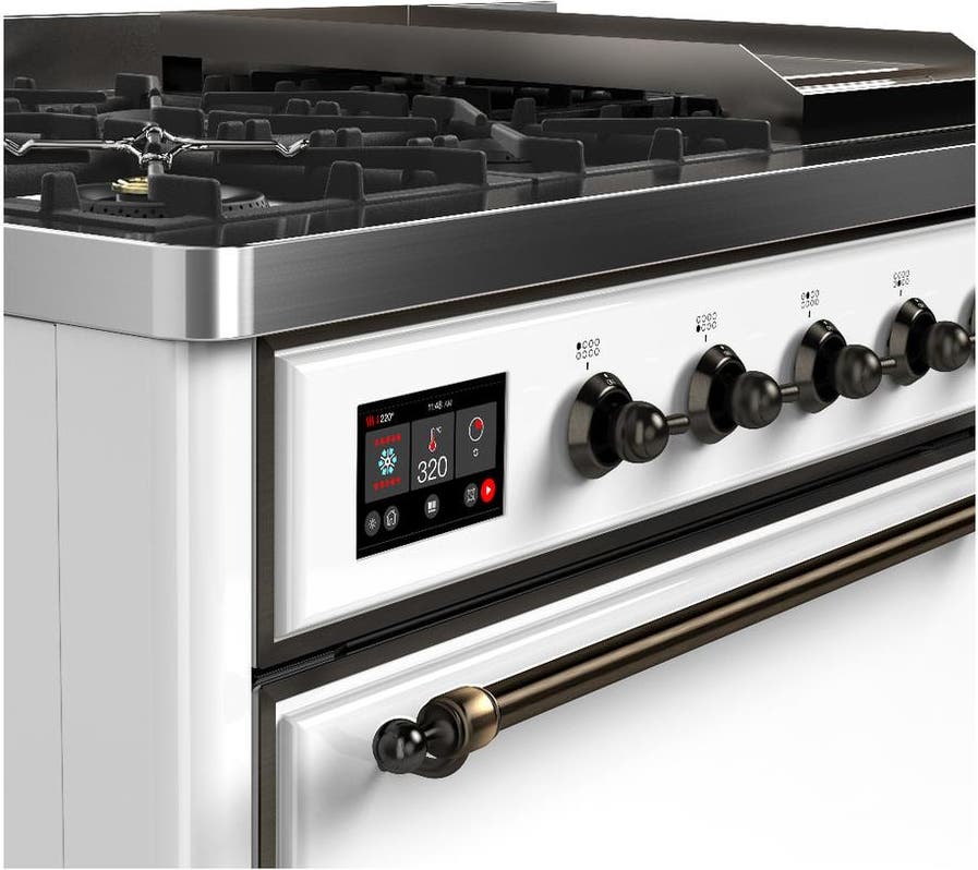 Ilve UM48FQNR3WHB White With Burnished Trim, Natural Gas