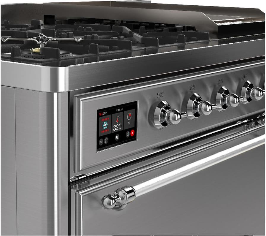 Ilve UM48FQNR3SSC Stainless Steel With Chrome Trim, Natural Gas