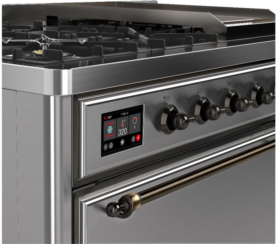 Ilve UM48FQNR3SSBLP Stainless Steel With Burnished Trim, Liquid Propan...