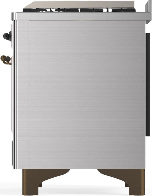 Ilve UM48FQNR3SSB Stainless Steel With Burnished Trim, Natural Gas