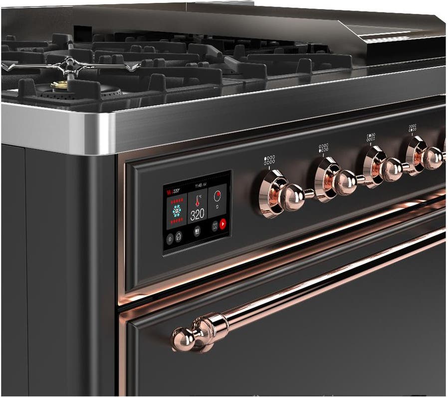 Ilve UM48FQNR3MGPLP Matte Graphite With Copper Trim, Liquid Propane