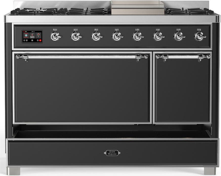 Ilve UM48FQNR3MGCLP Matte Graphite With Chrome Trim, Liquid Propane