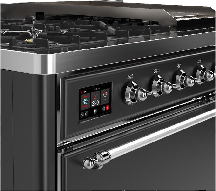 Ilve UM48FQNR3MGCLP Matte Graphite With Chrome Trim, Liquid Propane