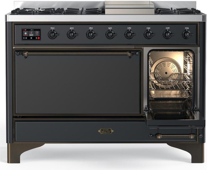 Ilve UM48FQNR3MGBLP Matte Graphite With Burnished Trim, Liquid Propane