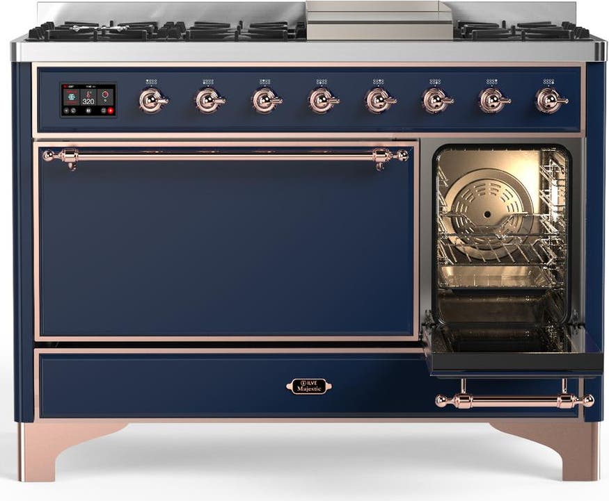 Ilve UM48FQNR3MBPLP Midnight Blue With Copper Trim, Liquid Propane