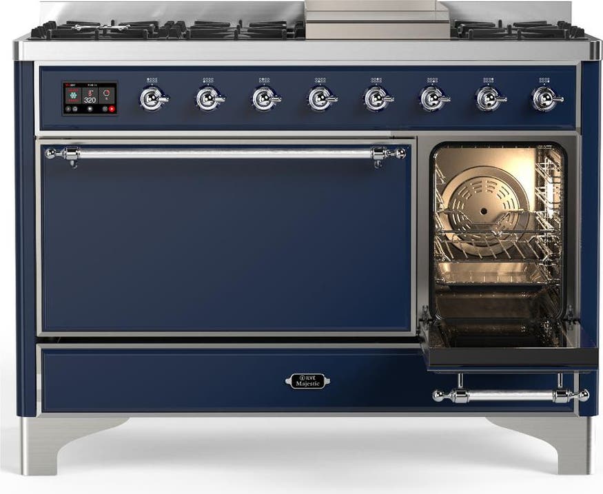 Ilve UM48FQNR3MBCLP Midnight Blue With Chrome Trim, Liquid Propane