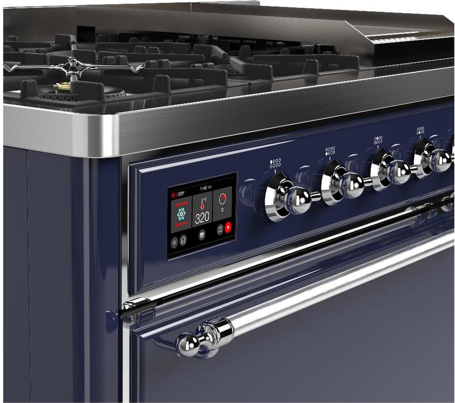 Ilve UM48FQNR3MBCLP Midnight Blue With Chrome Trim, Liquid Propane