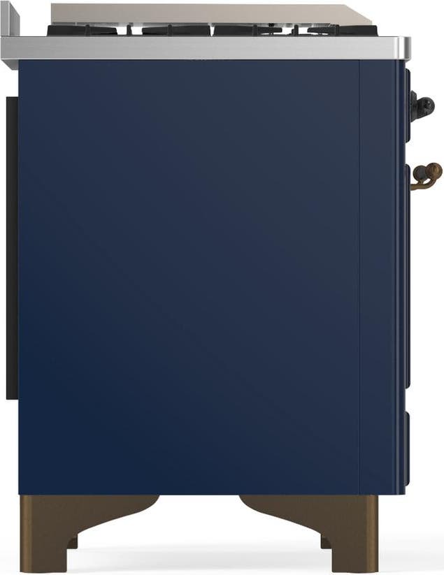 Ilve UM48FQNR3MBBLP Midnight Blue With Burnished Trim, Liquid Propane