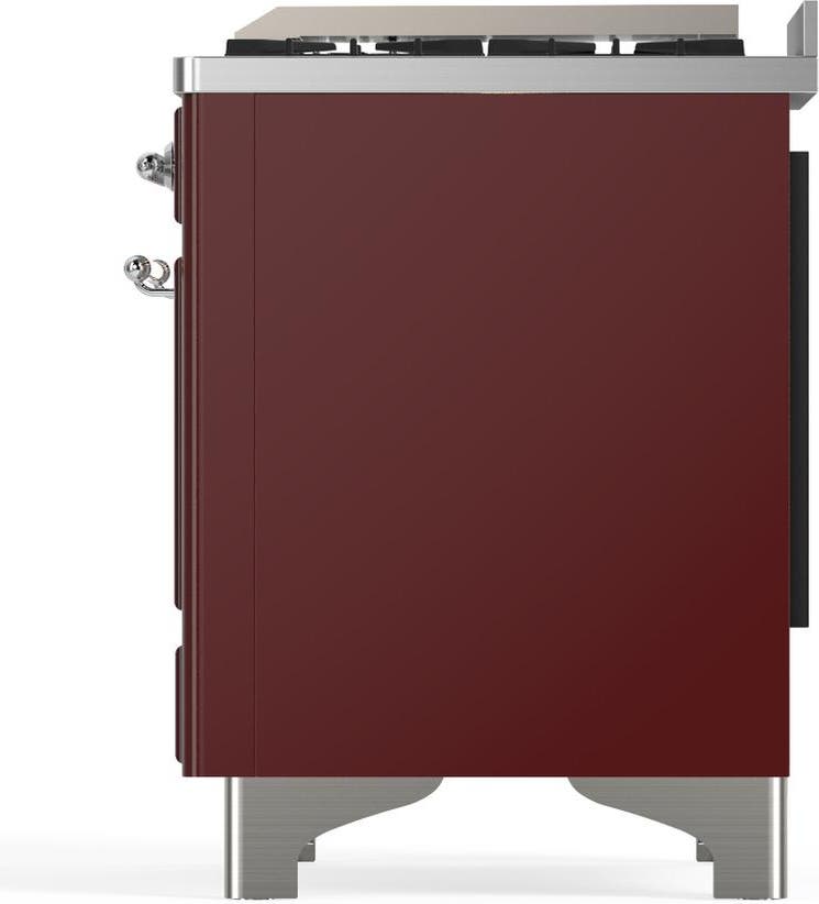 Ilve UM48FQNR3BUCLP Burgundy With Chrome Trim, Liquid Propane
