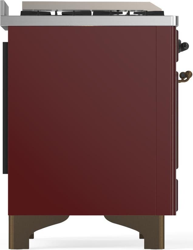 Ilve UM48FQNR3BUB Burgundy With Burnished Trim, Natural Gas