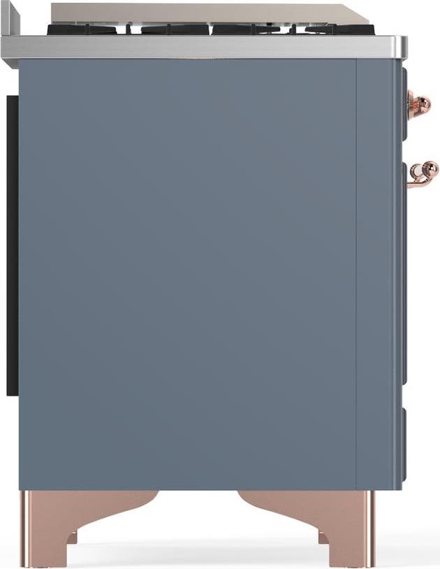 Ilve UM48FQNR3BGPLP Blue Grey With Copper Trim, Liquid Propane