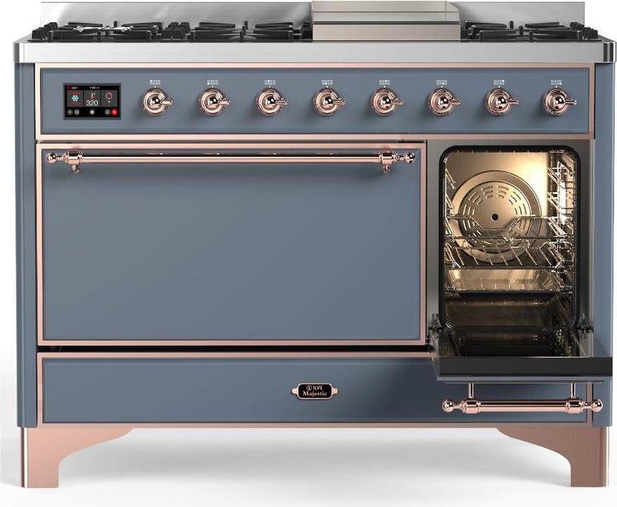 Ilve UM48FQNR3BGP Blue Grey With Copper Trim, Natural Gas