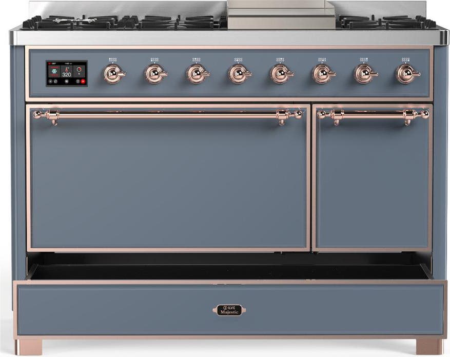 Ilve UM48FQNR3BGP Blue Grey With Copper Trim, Natural Gas